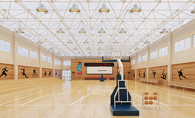 運(yùn)動(dòng)木地板籃球館5